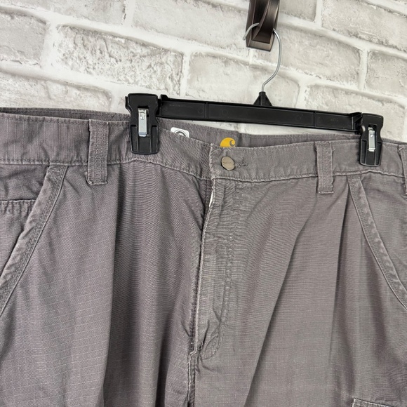 Charhartt Force Charcoal Gray Relaxed Fit Ripstop Cargo Pants Mens 40 x 30 - Picture 2 of 10